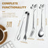 Leaf Coffee Spoons, Mini Serving Tongs and Appetizer Forks Stainless Steel Sugar Cube Tongs Dessert Spoons Metal Dinner Forks for Dessert Coffee T...
