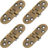 4PCS Bronze Butler Tray Hinge, Heavy Duty Folding Flip Top Hinge 180 Degree Round Edge Hinge for Folding Tables Sewing Machine Table Furniture Acc...