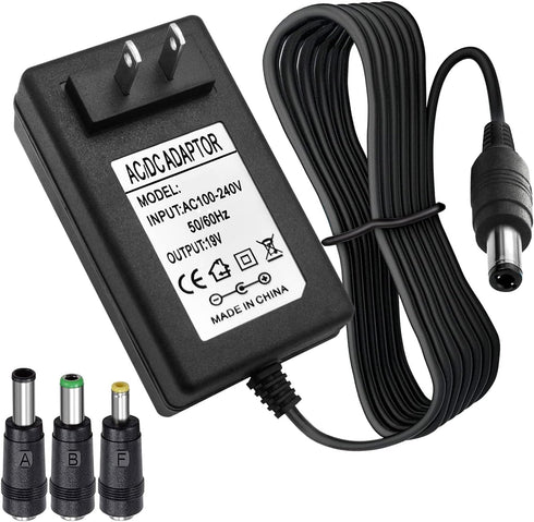 19V AC DC Charger Power Cord Compatible for Eufy RoboVac 11S 12 15C 25C 30C 35C, Pure Clean PUCRC 15 25 26B 90, Coredy Robotic R580 R650 R750 G800...