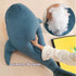 Giant Shark Plush Pillow Soft Toy Stuffed Blue Shark Animal Pillow Comfortable Sleeping Pillow Back Cushion Doll Gift for Kids (Blue, 60cm/23.62in...