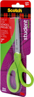 Scotch 7-Inch Student Scissors, Blue, Green, and Purple, Colors Vary, 6-Pack...