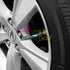 4PCs Neo Chrome Long Spike Tire Valve Stem Caps Metal Thread Wheel Tires TVC28...