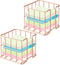 2 Pcs Post Note Holder Rose Gold Sticky Note Holder Cute Memo Note Cube Holder Dispenser Office Notepad Holder for Desk Organizer Mesh Memo Holder...