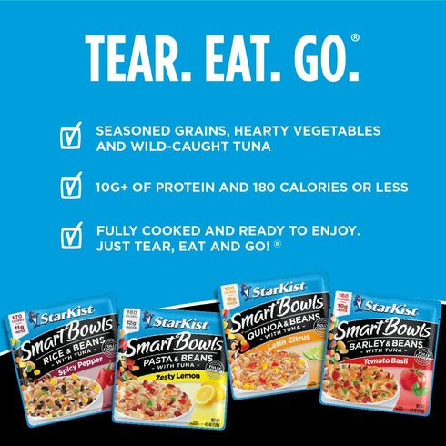 StarKist Smart Bowls Spicy Pepper, 4.5 oz Pouch (Pack of 12) – Features Rice & Beans with Wild Caught Light Tuna...