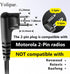 PR400 Earpiece Compatible with Motorola Radio CLS1410 CLS1110 CP200 GP300 GP2000 Walkie Talkie with PTT Mic 2 Pin Headset Single-Wire Surveillance...