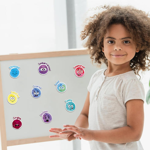40 Pcs Face Emotional Feelings Funny Refrigerator Magnets Cute Emotion Fridge Magnets Round Decorative Mood Magnets for Whiteboard Kitchen Office ...