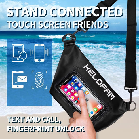 Waterproof Bag for Swimming, IPX8 Cell Phone Dry Bags Waterproof with Waist Strap, Keep Your Valuables Dry, Perfect for Swimming Snorkeling Boatin...