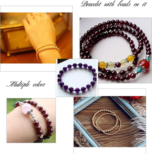 Round Spacer Beads, 2500pcs 3mm Metal Beads Tiny Ball Beads Loose Beads for Jewelry Making, 5 Colors...
