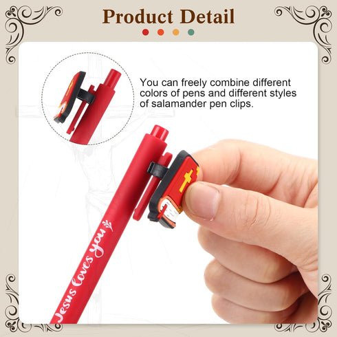 30 Pcs Jesus Loves You Pens with Jesus Figures Christian Pens Religious Pens Bible Verse Ballpoint Pens Christian Gifts for Women Church Positive ...