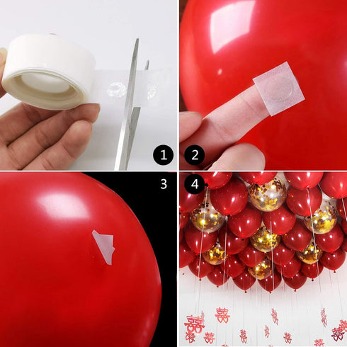 1500 Glue Points Balloon Dot Glue Sticker, 6 Rolls Non-Liquid Glue Removable Craft Adhesive Point Tape for Party Arts DIY Balloon Decorations...