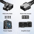 SinLoon 8-Pin Extension Cord PCIE 8 Pin Female to Right Angle Male PCIE Express Power Adapter Cable for Graphics Card 18AWG 15CM/5.9Inch (Left)...