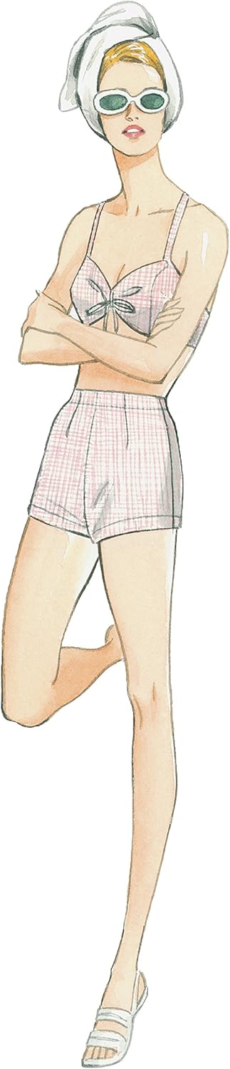 Vogue Patterns Casual Bra and Shorts, 14-16-18-20-22, Orange...