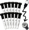 KleenSlate (12) Pack Large Black Dry Erase Markers with Eraser Cap, Round Point...