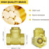 1/2 One Way Check Valve, 1/2" Female Thread Horizontal Swing Brass Check Valve to Prevent Water Backflow, Fuel Oil Water Gas Air Check Valve for S...
