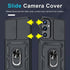 Janmitta for Samsung Galaxy A35 5G Case Built in Slide Camera Lens Cover+Screen Protector+Finger Ring Holder Kickstand,Heavy Duty Shockproof Full ...