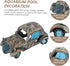 Car Wreck Decoration Underwater Imitation Car Fish Tank Ornament Car Aquarium Ornament Fish Tank Wreck Car Aquarium Decorations Reptile Cave Hut S...