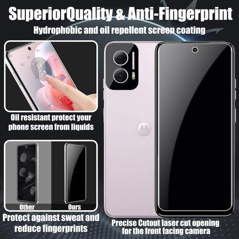 TQLGY 3 Pack Screen Protector for Motorola Moto G Power 5G 2024 with 3 Pack Camera Lens Protector, Ultra HD Tempered Glass, 9H Hardness, Anti-Scra...