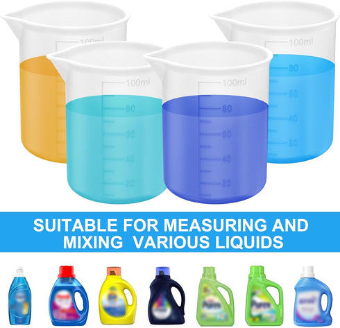 4pcs Laundry Detergent Cup,Laundry Detergent Measuring Cup,Laundry Measuring Cup,Washable Detergent Cup for Liquid Detergent,Silicone Laundry Meas...