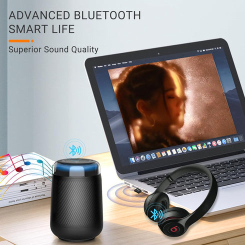 USB Bluetooth 5.3 Adapter for PC, Abcrand Bluetooth 5.3 EDR Dongle Transmitter for Computer Desktop Transfer for Laptop Bluetooth Headset Speaker ...