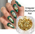 Holographic Nail Foil Glitter Flakes 3D Sparkly Aluminum Foil Flake Gold Silver Nail Glitter Foil Flakes Nail Art Supplies Mirror Powder Sequins N...