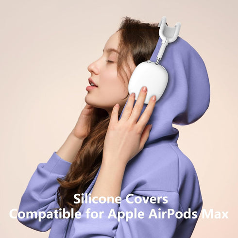 Silicone Case Cover for AirPods Max, Ear Pad Case Cover/Ear Cups Cover/Headband Cover for AirPods Max Headphones, Anti-Scratch Accessories Soft Si...