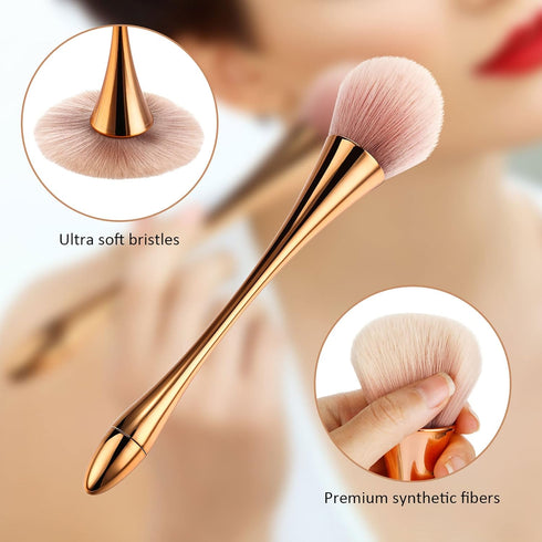 2 Pieces Large Mineral Powder Brush Nail Brushes Kabuki Makeup Brushes Soft Fluffy Foundation Brush Blush Brush for Large Coverage Loose Powder Br...