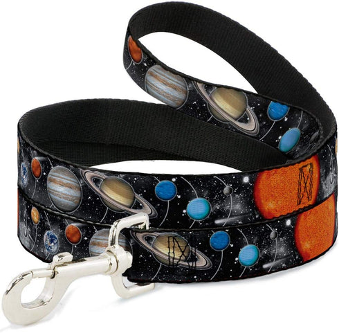 Dog Leash Solar System Sun Planets Stars 4 Feet Long 1.5 Inch Wide...