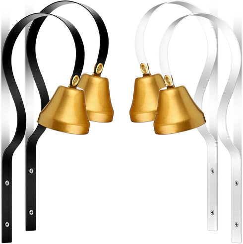 4 Pcs Shopkeepers Bell Antique Doorbell Wall Mounted Metal Shopkeepers Doorbell Dog Training Bell Ring Bell for Door Opening, 1.6 Inch Bell Diamet...