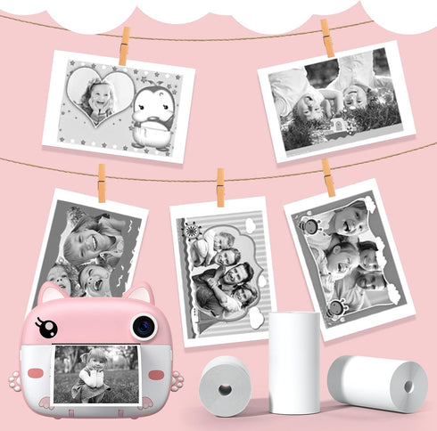 Kids Instant Camera Refill Print Paper-5 Rolls for Kids Instant Print Camera,HD Printing Thermal Print Paper Set Portable Refill Print Paper...
