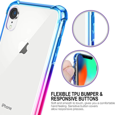 Salawat Compatible iPhone Xr Case, Clear iPhone Xr Case Cute Anti Scratch Slim Phone Case Cover Reinforced Corners TPU Bumper Shockproof Protectiv...