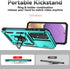for Samsung Galaxy A35 5G Case with Camera Lens Cover HD Screen Protector, Dual Layer Military-Grade Drop Tested Magnetic Ring Holder Kickstand Pr...