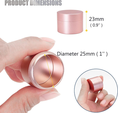 Portable Daily Pill Case, Heavy Duty Aluminium Alloy Round Pill Box, Waterproof Travel Pill Organizer, Pocket Purse Medicine Vitamin Holder EDC Co...