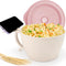 Microwave Ramen Bowl Set, Noodle Bowl With Phone Stand, Large Wheat Straw Soup Mug Bowl with Lid Handle, Dishwasher Safe Ramen Instant Noodles Coo...