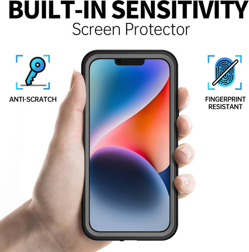 BEASTEK Waterproof iPhone 14 Case Shockproof Dustproof IP68 Underwater, NRE Series with Built-in Screen Protector Full Body Anti-Scratch Cover for...