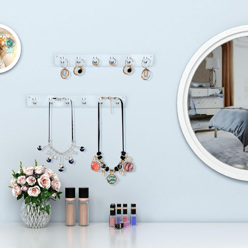 AITEE Necklace Holder, Acrylic Necklace Organizer Wall Mounted with 6 Hooks, for Hanging Necklace, Jewelry, Bangles, Bracelets and Rings, Best Gif...