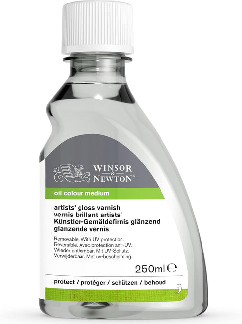 Winsor & Newton Professional Artists' Gloss Varnish, 250ml (8.4-oz) Bottle...