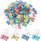 Binder Clips, 100Pcs Colorful Cute Binder Paper Clips,Small Paper Clamps,0.75 Inch for Office School and Personal Use...