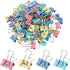 Binder Clips, 100Pcs Colorful Cute Binder Paper Clips,Small Paper Clamps,0.75 Inch for Office School and Personal Use...