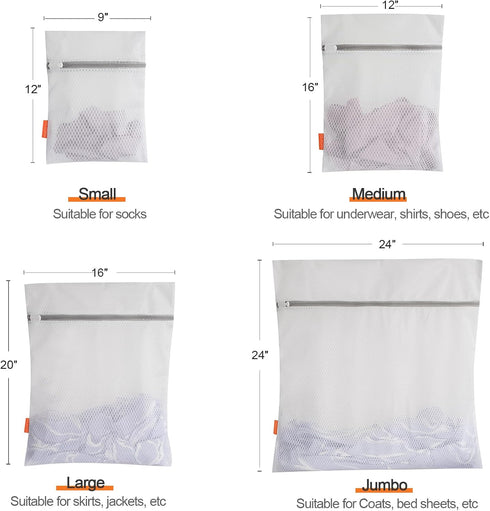 Polecasa Premium Soft 125g Diamond Mesh Laundry Bags with Sturdy Zipper for Delicates – 3 Pack Medium Durable Laundry Wash Bags - Protect Clothes ...