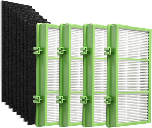 DerBlue Replacement True HE-PA Filter Compatible with Holmes AER1 Series Including 4pcs Filters and 8pcs Pre Filters Replacement Parts # HA-PF300A...