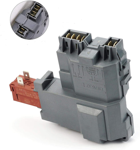 1317632 131763202 131763256 Washer Door Lock Latch Switch Assembly, for Electrolux, Frigidaire, White-Westinghouse,Crosley, Gibson, GE. Front Load Washer Switch Part 131763200 131763255 131269400