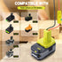 Upgraded 18V Battery Adapter for Ryobi 18V One+ Battery Adapter All-in-one Design of The Fuse and Switch Power Tool Battery Converter Kit 14 Gauge...