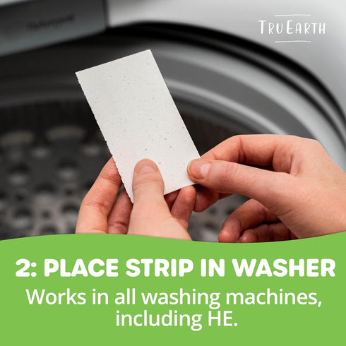 Tru Earth Compact Dry Laundry Detergent Sheets, Unscented - Up to 128 Loads (64 Sheets) - Paraben-Free - Original Eco-Strip Liquidless Laundry Det...