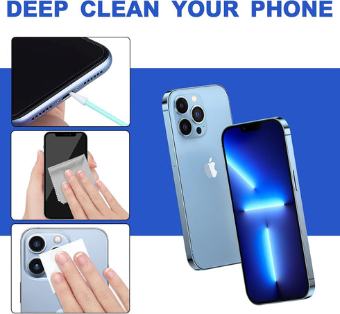 Cell Phone Cleaning Kit, Speaker Cleaner for iPhone, Charging Port Cleaning Tool, Electronic Cleaning kit, Compatible with Airpods Earbuds Camera ...
