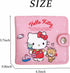 Cute Small Wallet for Women and Girls, Kawaii Leather Slim Purse Bifold Card Holder Coin Pocket and ID Window, 2Pcs Set...