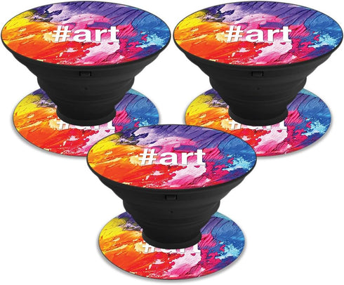 MightySkins Skin Compatible with PopSockets (3 Pack) - Art | Protective, Durable, and Unique Vinyl Decal wrap Cover | Easy to Apply, Remove, and C...