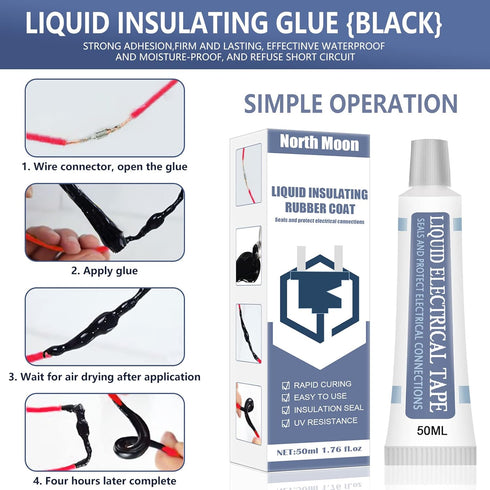 Liquid Electrical Tape,Liquid Insulating High Temperature Glue, Insulating Electrical Tape Glue,Good Insulation,Waterproof Flame, Fast Dry Liquid ...