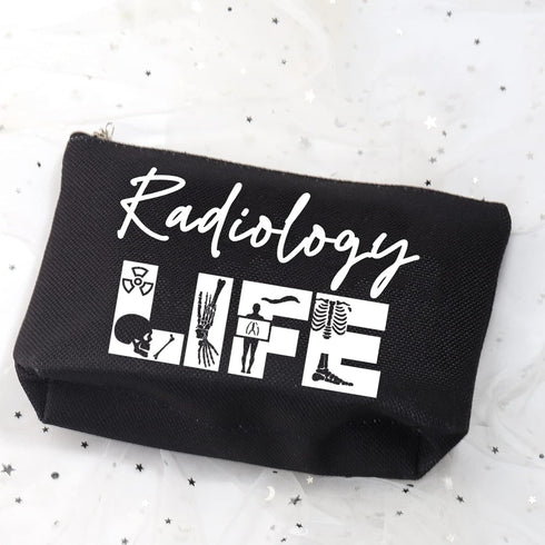 Radiology Life Makeup Bag Radiology Tech Cosmetic Bag Radiology Technician Radiology Gifts Future X-Ray Tech Graduation Gift...
