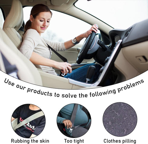 2PCS Car Seat Belt Cover Pad, Soft Auto Seatbelt Protector for a More Comfortable Driving, Fluffy Plush Seatbelt Shoulder Pad for All Vehicles and...