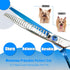 Blue & Silver Chunker Dog Grooming Scissors with Decorative Imitation Diamond Sharp and Durable 7.0'' 9CR Stainless Steel Pet Cat Trimming Shears ...